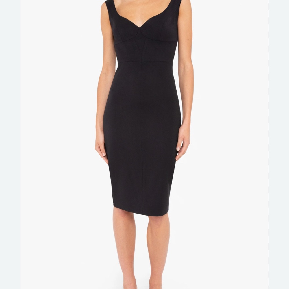 Black Halo Black Sweetheart Sheath Mini Dress